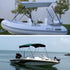 2 PCS Adjustable Heavy Duty Bimini Top Straps,Marine Grade Double Snap Hook Strap+ Pad Eye Straps,28"~60" Stainless Steel Boat Awning Hardware Acc...