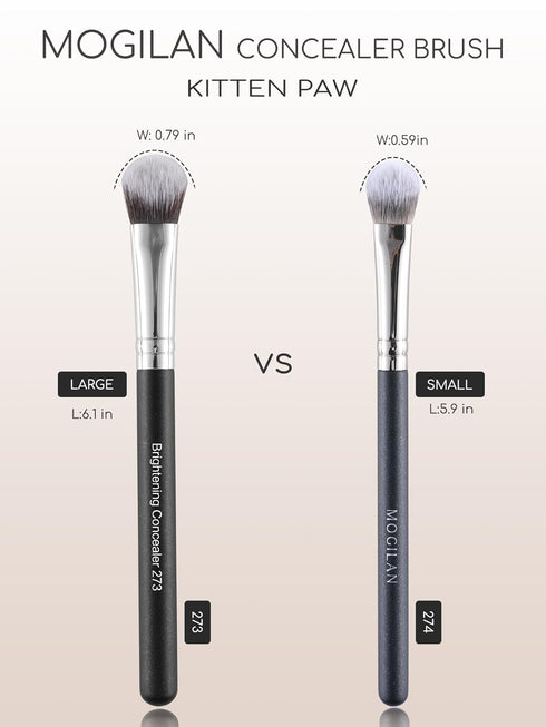 Concealer Brush Under Eye Kitten Paw Makeup Brush Soft Synthetic Bristles for Liqud Cream Powder Eye Concealer Eyeshadow Blending,Covers Blemishes...