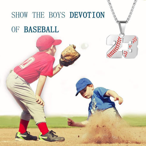 ZRAY Inspiration Baseball Jersey Number Necklace Stainless Steel Charms Number Pendant for Men Women...