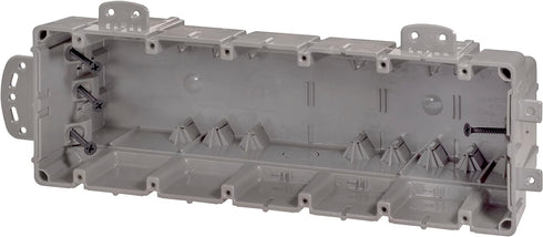 Southwire MSBMMT6G Six Device Adjustable Depth, Heavy Duty 42lb Screws Included 6-Gang Multi-Mount Electrical Box, Gray...