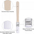 uxcell 0.5" Width Small Paint Brush Natural Bristle with Wood Handle Painting Tool for Wall, Door, Cabinets, Furniture, Fences, White 10Pcs...