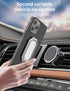 Phone Ring Holder Finger Kickstand Foldable Cell Phone Stand Upgraded 360°Rotation Metal Ring Grip Holder for Magnetic Car Mount Compatible with i...