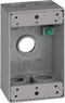 SIGMA ENGINEERED SOLUTIONS 14253-5 Metal Electrical Outlet Box, Weatherproof, Easy Mount Plug and Receptacle Protector, Gray, (5) 3/4-Inch Holes, ...