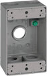 SIGMA ENGINEERED SOLUTIONS 14253-5 Metal Electrical Outlet Box, Weatherproof, Easy Mount Plug and Receptacle Protector, Gray, (5) 3/4-Inch Holes, ...
