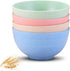 Unbreakable Cereal Bowls,Reusable Wheat Straw Bowl,Dishwasher and Microwave Safe- BPA Free,4 Colors Cereal Reusable Dinner Bowls 4 Set, (Classic B...