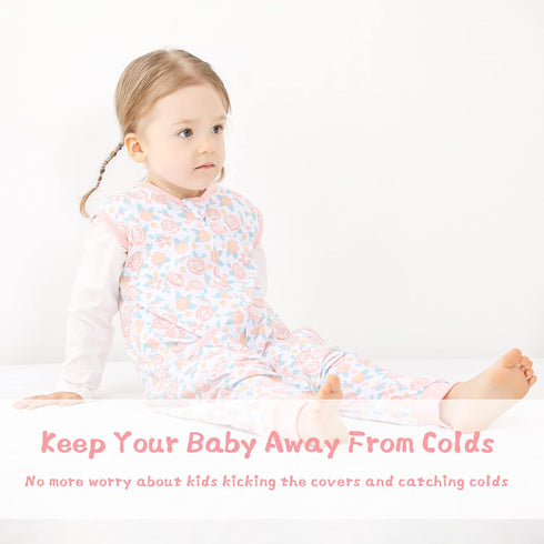 WONDAY Toddler Sleep Sack, Sleep Sack 2t-3t, Sleep Sack Baby Wearable Blanket, Sleeping Bag Toddler Baby Sleep Sacks with Feet, Sleeveless Soft To...