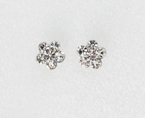 Faship Gorgeous Rhinestone Crystal Floral Necklace Earrings Set...