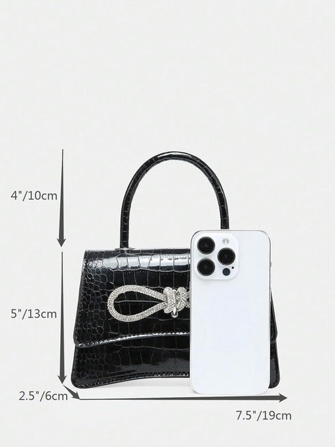 QWINEE Women's Mini Evening Bag Rhinestone Decorated Clutch Purse Prom Bags Sparkle Mini Square Handbags...