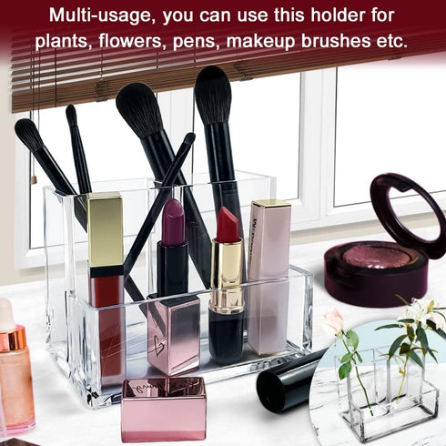 Pen Holder, Clear Acrylic Pen Holder for Desk, Makeup Brush Storage Organizer, Modern Desk Organizer for School, Home and Office....