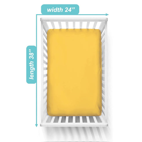 American Baby Company 100% Natural Cotton Fitted Mini Crib Sheet 38" x 24" - Soft & Breathable Small Nesting Portable Crib Sheet, Fits Pack N Play...