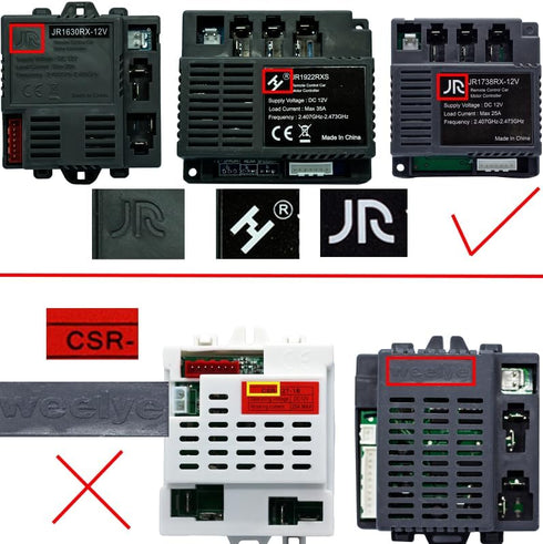 12v 24V Jeep Truck 2.4G Bluetooth Remote Control for Ride on car Compatible with JR1932RX-24V JR1958RX-2S JR1630RX-12V JR1922RXS JR-RX-12V ZCY1810...
