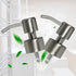Silver Stainless Steel Minimalist Style Liquid Soap Dispenser for Bathroom Kitchen, Foam Nozzle Pump Bottle Press Head - Stainless Steel A Counter...