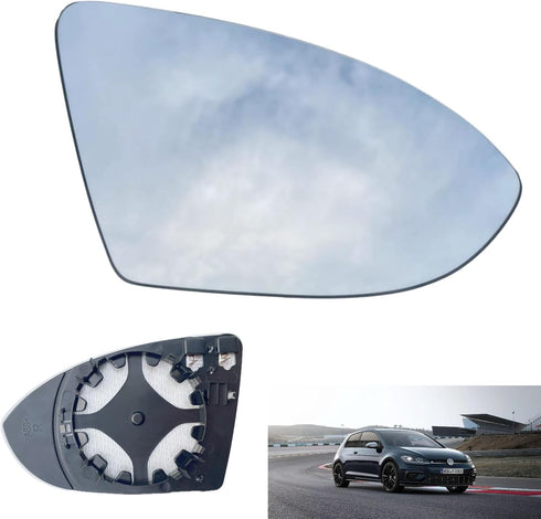 Passenger Side Mirror Glass Replacement for 2015-2021 Volkswagen VW Golf MK7, Golf Golf GTI, Golf R Golf SportWagen, Golf Alltrack, Jetta - Right ...