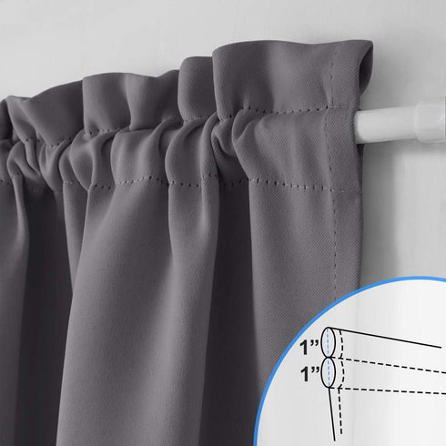 NICETOWN Grey French Door Curtains - Thermal Insulated Blackout Patio Door/Glass Door Window Curtain Panel for Privacy (One Piece, W54 x L72-Inch,...