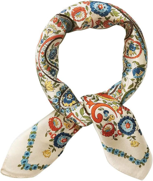 MEISEE Mulberry Silk Scarfs Women Small Square Scarf 21" x 21" Breathable Lightweight Neckerchief Headscarf...