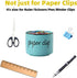 Farmhouse Paper Clip Holders,Ceramic Binder Clip Dispenser Organizer for Desk,Cute Office Push Pins Holder (Turquoise)...