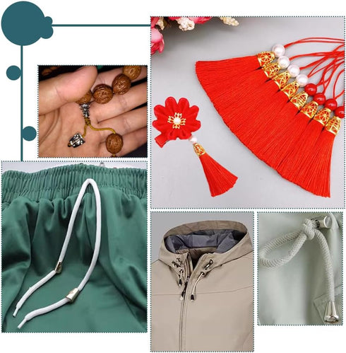PH PandaHall 60pcs 10 Styles Cone Bead Caps, Tibetan Style Alloy Flower Bead Caps Spacers Tassel End Cap for Earring Necklaces Keychain Pendants J...