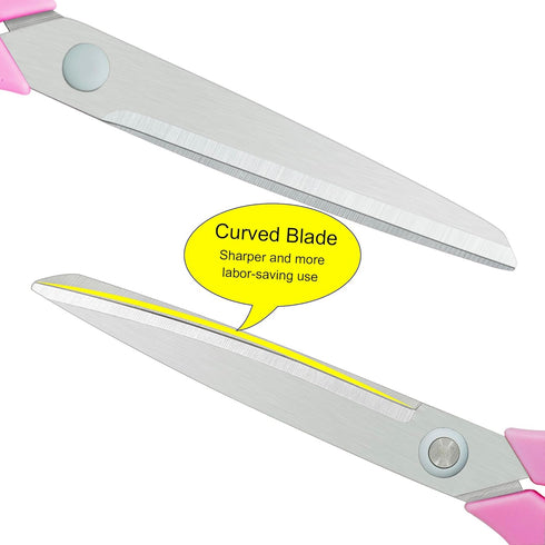 Scissors,Craft Scissors Bulk Pack of 4,Ultra Sharp Blade Scissors,Comfort-Grip Handles,Multipurpose Sharp Scissors for Office Home School Sewing F...