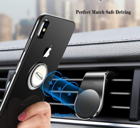 Phone Ring Holder Cell Phone Holder Universal Finger Ring Stand with Magnetic Phone Car Mount Holder for Car Air Vent Magnetic Mount car Phone Hol...