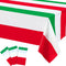 3 Pieces Italian Flag Rectangular Tablecloth Decorations Plastic Red White and Green Italian Flag Design Table Cover for Party Family Gathering Ki...
