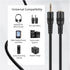 TNP 2.5mm Extension Cable (3 Feet) - Male to Female Adapter Extender Stereo Audio Sub Mini Subminiature Jack Adapter Wire Cord Plug Connector for ...