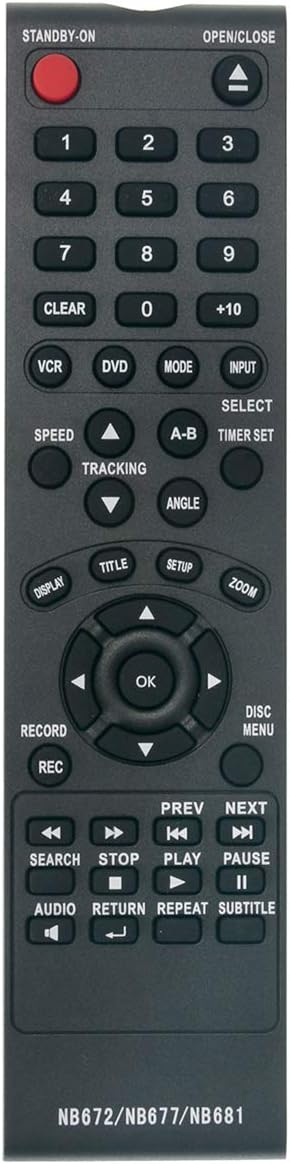 NB672UD NB677UD NB681UD Replace Remote Applicable for Magnavox CD DVD Player DV225MG9 DV225MG9/F7 DV225MG9A DV225MG9AOM DV226MG9 DV226MG9B CDV220M...