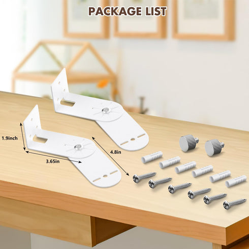 2Pack Metal Corner Wall Mount Bracket for Wyze Cam Pan V3/V2, Wyze Cam V4/V3/V2, Max Cover Both Sides of The House 300 Degrees Reduce Blind Spots,...