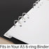A5 Blank Paper 6-Hole Punched, 250 Sheets (500 Pages), 100 GSM, Printer Paper 148mm x 210mm (5.83 in. x 8.27 in.)...