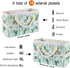 Craft Organizer Tote Bag Art Storage Caddy with Multiple Pockets Storage Containers for Art,Craft,and Office Supplies Storage Jasmine Flower...