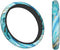 Blue Steering Wheel Cover,Blue Marbling Print 14.5 Steering Wheel Cover Protector Non Slip Durable Universal Automotive Accessories Car Decoration...