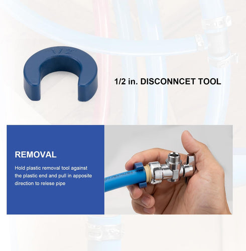 Toilet Connector, Toilet Water Supply Line Kit With 1/4 turn 1/2 inch Angle Push Fit Stop & 12" Stainless Steel Flexible Toilet Supply Line...