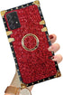 A13 for Samsung Galaxy A13 5G Bling Case,Luxury Bling Glitter Sparkle Cute Gold Square Corner Soft Trunk Cover with Finger Ring Grip Kickstand Pho...