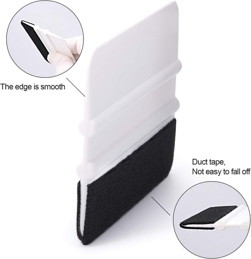 FOSHIO 4 Inch Felt Squeegee for Car Window Tint, Vinyl Installing Application Tool Car Wrap Paste Vinyl Squeegee Wrapping Medium Hardness Tools Ha...