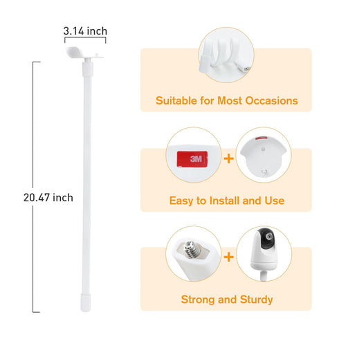 HiPP Baby Monitor Mount Camera Shelf Compatible with VAVA and Most Other Baby Monitors, Universal Flexible Baby Camera Holder, Securely Attaches t...