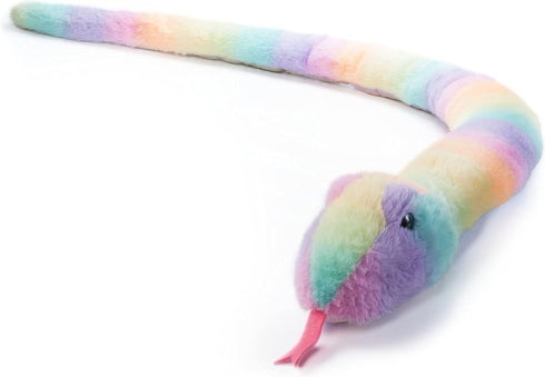 The Petting Zoo Snake Stuffed Animal Plushie, Ombrez Zoo Animals, Rainbow Snake Plush Toy 54 inches...