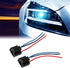 Headlight Wire Socket Connector, 2 Pcs H4 Male/Female Power Plug, 3 Wire Way Automotive Waterproof Electrical Connectors, Light Holder Wiring Pigt...