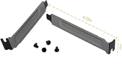 AUEAR, 10 Pack Black PCI Slot Cover Hard Steel Filter Blanking Plate with Screws...