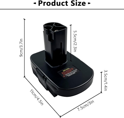 DM18GL Adapter Use for Craftsman C3 19.2V Cordless Tools, Converts Dewalt 20V 60V or Milwaukee M18 18V Li-ion Battery to Craftsman 19.2V Li-ion & ...
