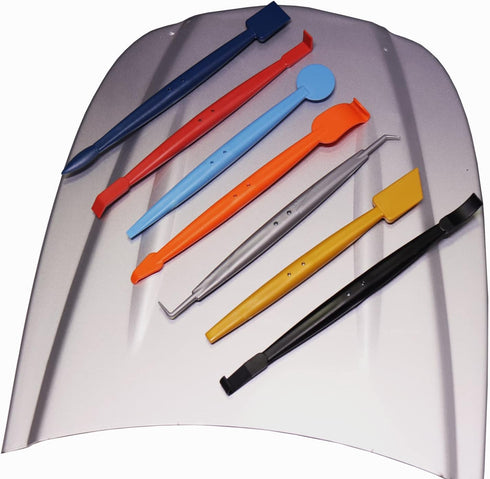 Vehicle Vinyl Wrap Tool Kit,7 Miniature squeegees with Magnets, Suitable for car Vinyl Wrapping Contours and car Window Film...