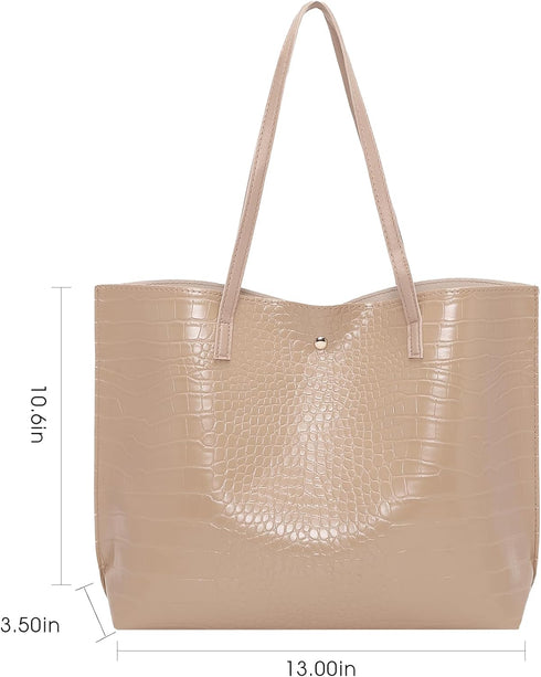 CHARMORE Tote Bags Leather Purses for Women Big Capacity Ladies Shoulder Handbags...