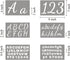 Large Letter Stencils for Painting on Wood - 44 Pack Alphabet Letter Number Stencil Templates with Signs, Reusable Plastic Stencils in 3 Fonts and...