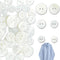 60 PACK Pearl Natural Shell Buttons,6 Sizes 2 Holes Mother of Pearl Sewing Buttons, 10mm/11.5mm/12.5mm/15mm/18mm/20mm Buttons for Sewing DIY Craft...
