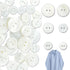 60 PACK Pearl Natural Shell Buttons,6 Sizes 2 Holes Mother of Pearl Sewing Buttons, 10mm/11.5mm/12.5mm/15mm/18mm/20mm Buttons for Sewing DIY Craft...