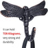 Dragonfly Hooks Wall Hooks for Hanging, Oil Rubbed Bronze Coat Hooks Wall Mounted Towel Hooks,Heavy Duty Key Holder for Decor,Pack of 4...