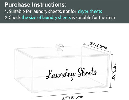 VOTLEVT Acrylic Laundry Detergent Sheets Holder, Laundry Sheets Holder with Lid, Laundry Sheets Container Laundry Room Organizer...
