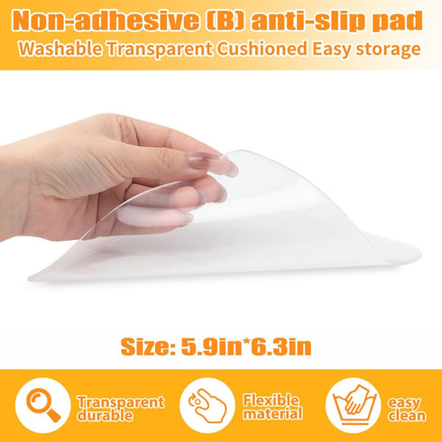 Clear Rubber Sewing Machine Foot Pedal Non Slip Pad,Suitable for Use on Carpets, Floors and Wood Floors, Sewing Machine Pedal Mat Prevent Foot Sli...