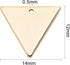 BENECREAT 30Pcs 18K Gold Plated Triangle Charms - 14x12mm Pendants for Necklace, Bracelet & Earring DIY...