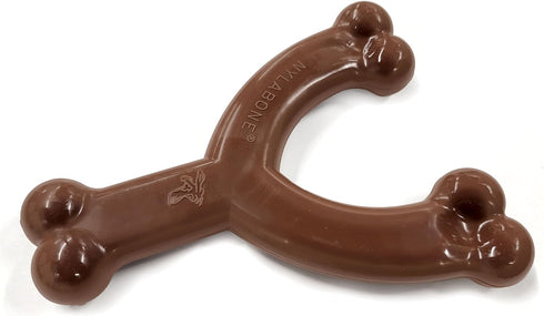 Nylabone Flexi Chew Wishbone Dog Chew Toy - Flexible Dog Toy for Moderate & Gentle Chewers - Flavor Medley, Wolf/Medium (1 Count)...