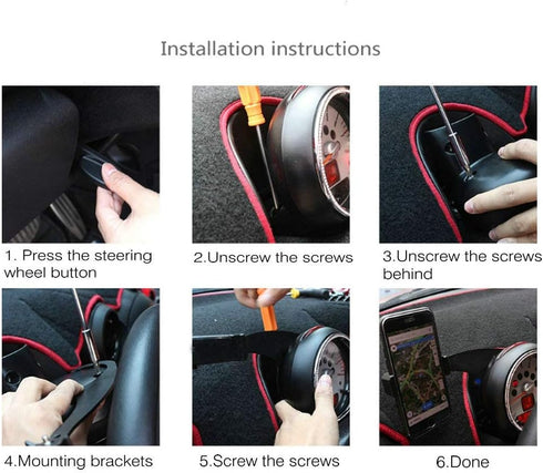 Heinmo for Cooper F54 Clubman F55 Hardtop F56 Hatchback 2014-2020 Smartphone Cell Phone Cup Mount Holder with Cradle Rotatable Clip(for 3.5-5.5 In...