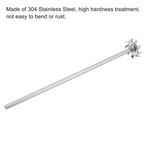 MECCANIXITY 304 Stainless Steel Stirring Rod 11.81" Length Dispersion Machine Stir Sticks with 1.57" ID Dispersion Disc for Laboratory, Industrial...